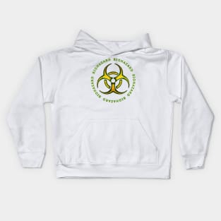 Green Biohazard Sign Kids Hoodie